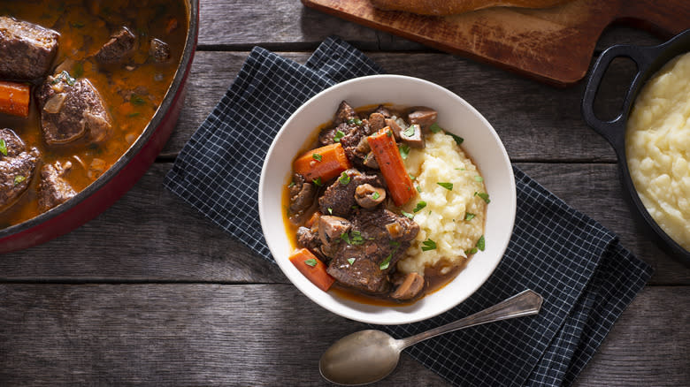 Beef stew with carrots and potatoes