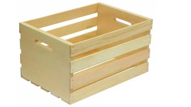 Crates and Pallet 18 in. x 12.5 in. x 9.5 in. Large Wood Crate