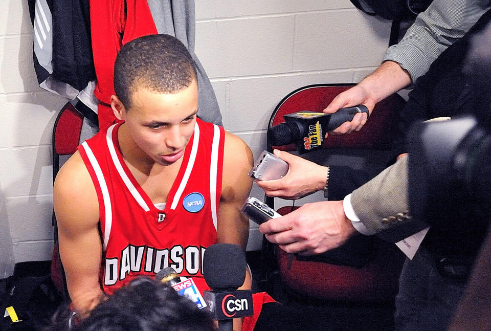 Stephen Curry during his Davidson career in 