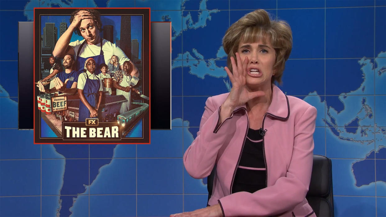 Needless to say, Aunt Linda isn't a big fan of “The Bear.” (Saturday Night Live)
