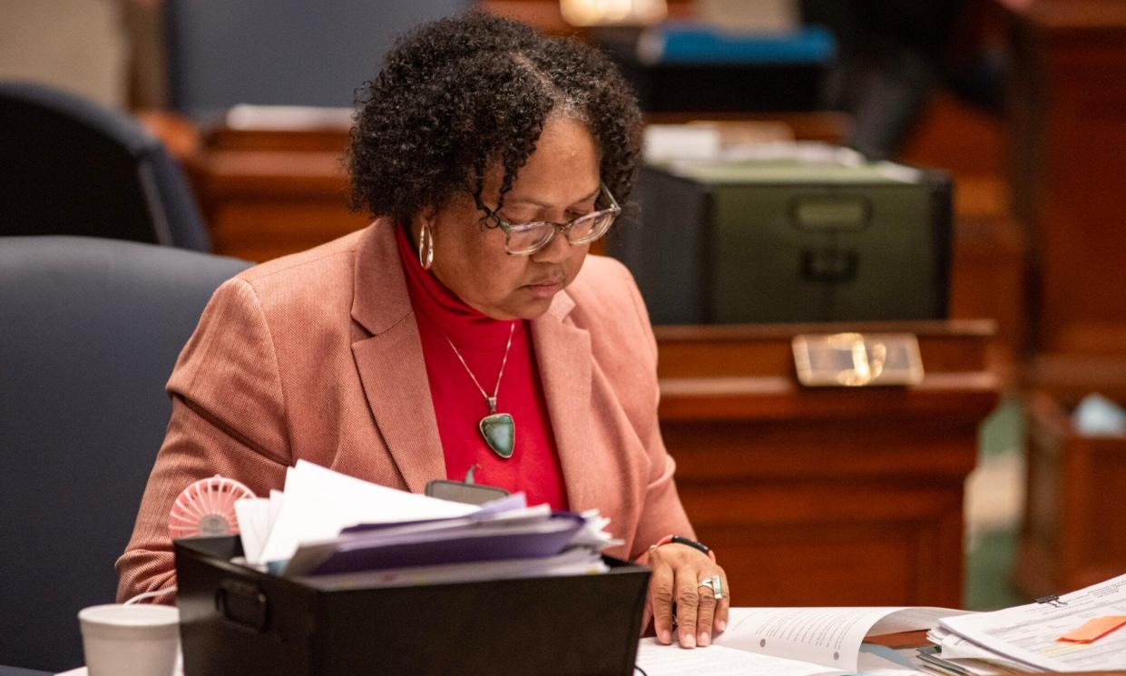 Sen. Barbara Washington, D-Kansas City, listens during Senate debate of an initiative petition bill Monday, Feb. 12, 2024.