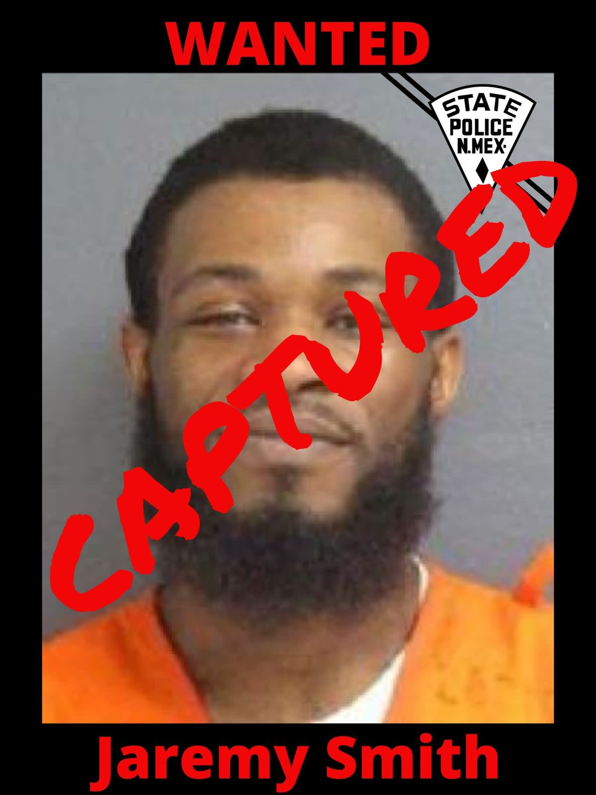 Jaremy Smith was captured after a days-long manhunt (New Mexico State Police)