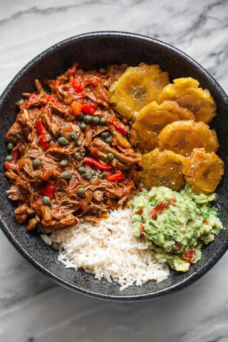 <strong>Get the <a href="http://acalculatedwhisk.com/pressure-cooker-ropa-vieja/" target="_blank">Pressure Cooker Ropa Vieja recipe</a> from A Calculated Whisk</strong>