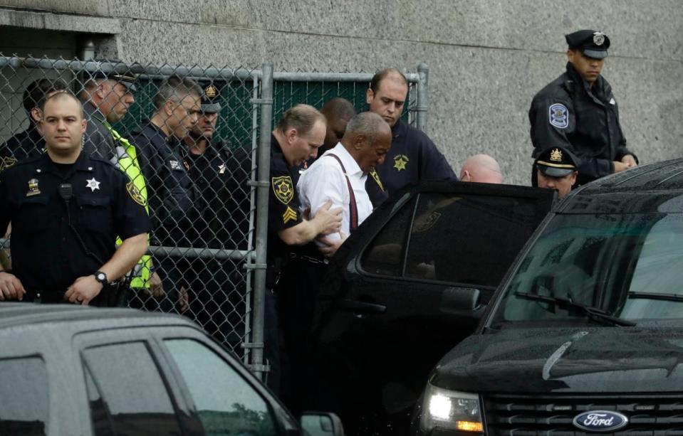 Bill Cosby leaves the court after being sentenced (Matt Slocum/AP)