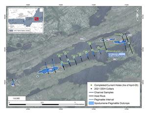 2022 drill hole collar locations