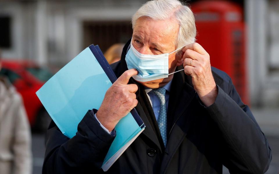 Michel Barnier in London for trade negotiations last week. They continue this week in Brussels.  - Reuters