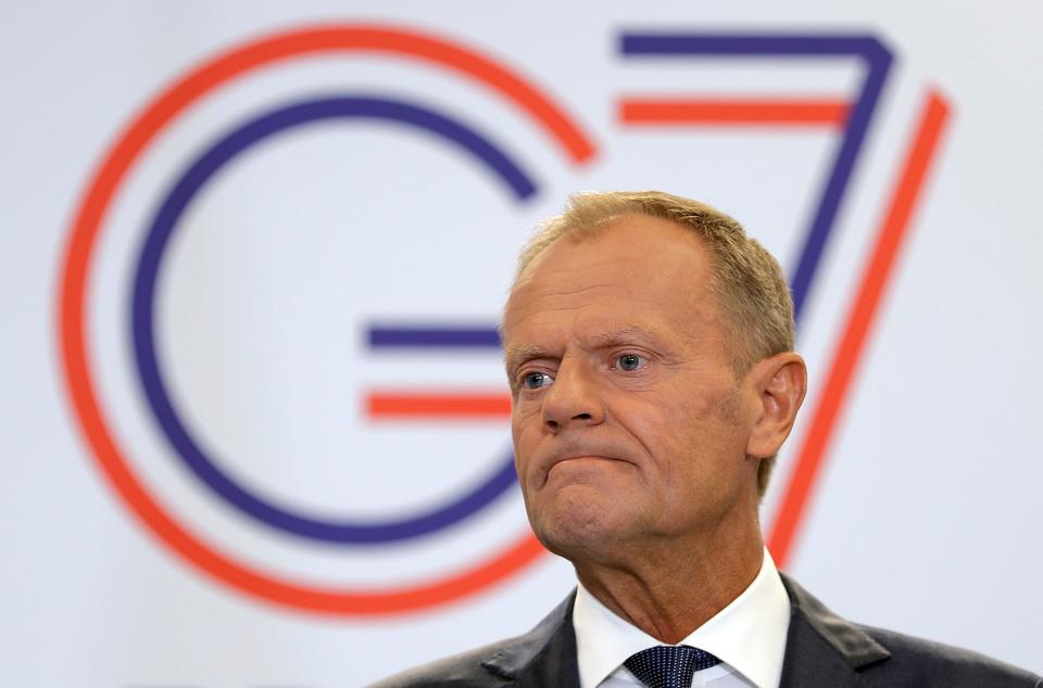 European Council President Donald Tusk, speaking at the annual G7 summit in Biarritz, France,  warns that the European Union will respond 