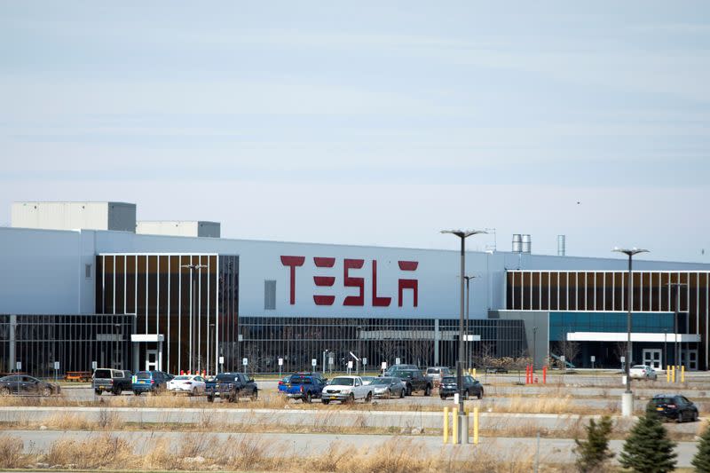 FILE PHOTO: Tesla Inc. Gigafactory 2, which is also known as RiverBend, is pictured during the spread of coronavirus disease (COVID-19), in Buffalo, New York