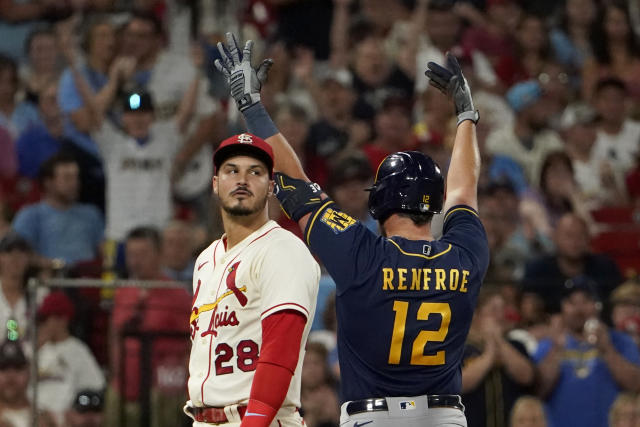 September 5, 2021: St. Louis Cardinals third baseman Nolan Arenado #28 bats  during MLB baseball game between the St. Louis Cardinals and the Milwaukee  Brewers at American Family Field in Milwaukee, Wisconsin.