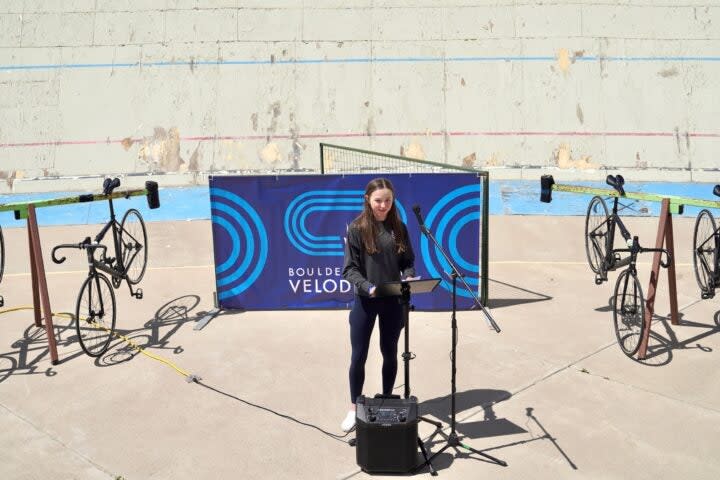 <span class="article__caption">Makala Jaramillo, junior track cyclist for Team USA</span>