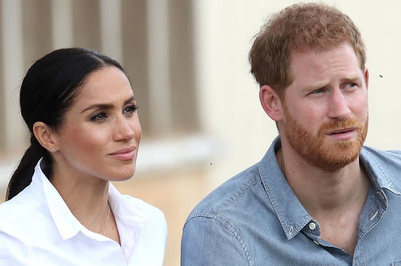 Prince Harry and Meghan Markle are pictured in Australia in 2018