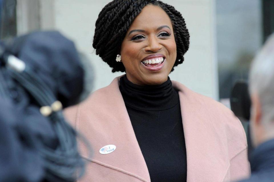 Pressley defeated 10-term Republican Michael Capuano (AFP/Getty)