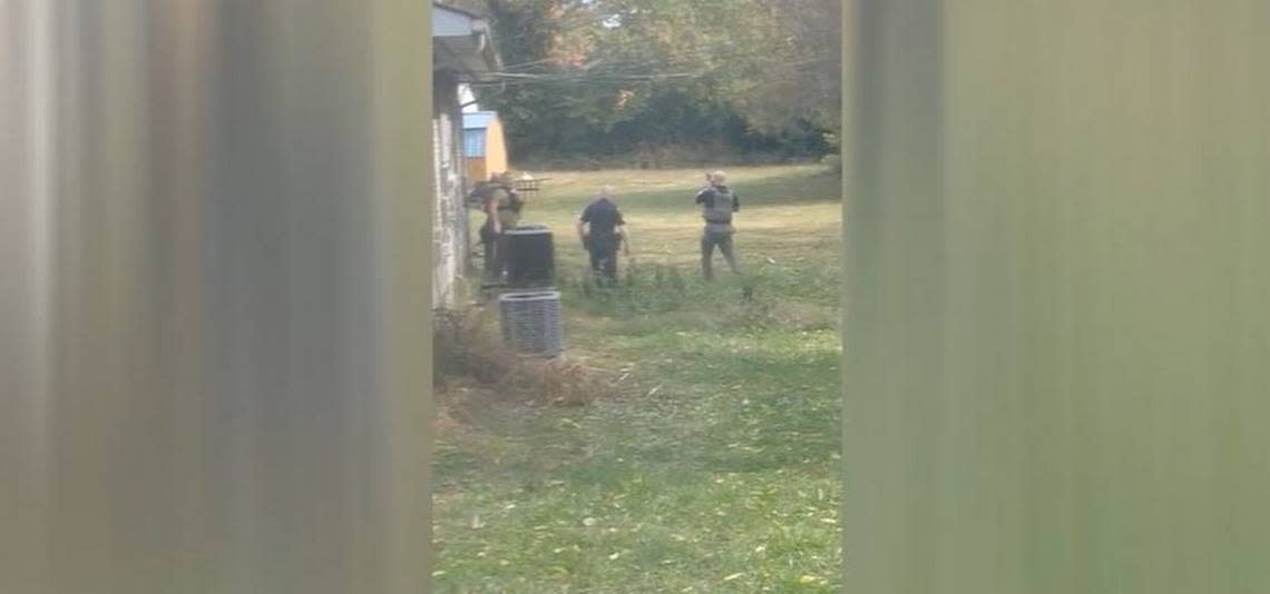 A video taken by a neighbor of Desman LaDuke captures a portion of a shooting involving Nicholasville police. The video has been taken in as evidence to state police, who are investigating the shooting. Video footage screenshot