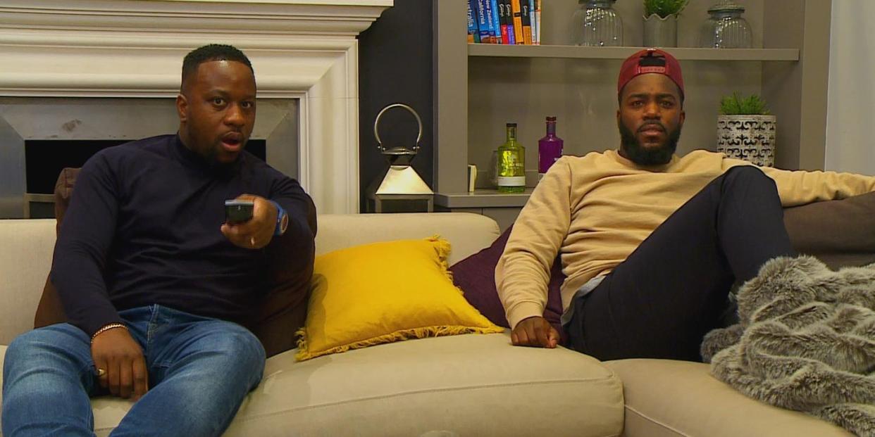 mo and babatunde, celebrity gogglebox for stand up 2 cancer