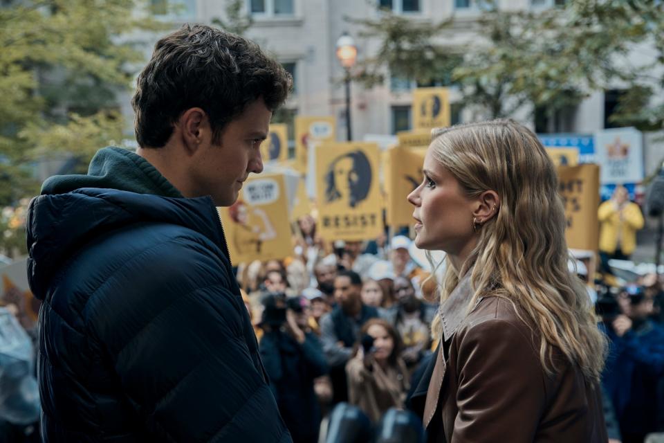 Jack Quaid as Hughie Campbell and Erin Moriarty as Annie January in season four of "The Boys."