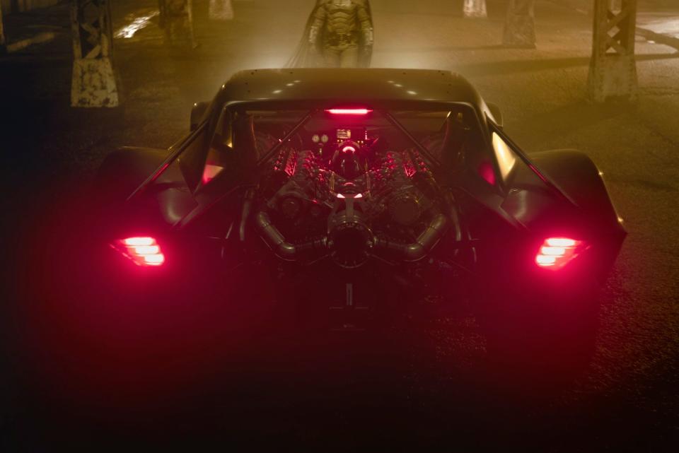 Matt Reeves The Batman Batsuit Batmobile costume car warner bros