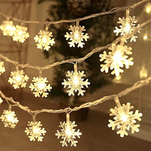 4) LED Snowflake String Lights