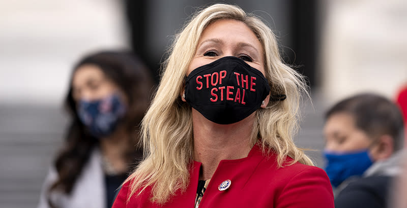 Rep. Marjorie Taylor Greene, a Republican from Georgia (Stefani Reynolds/Bloomberg via Getty Images)