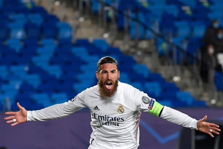 Real Madrid frente al Inter de Milán,. Sergio Ramos