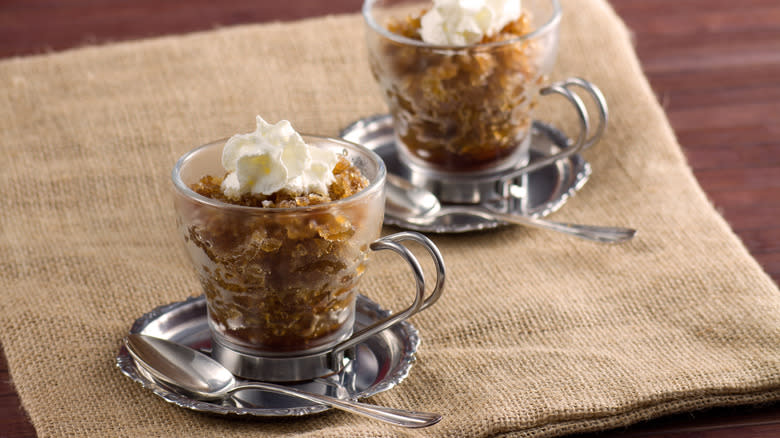 Granita di caffè with whipped cream