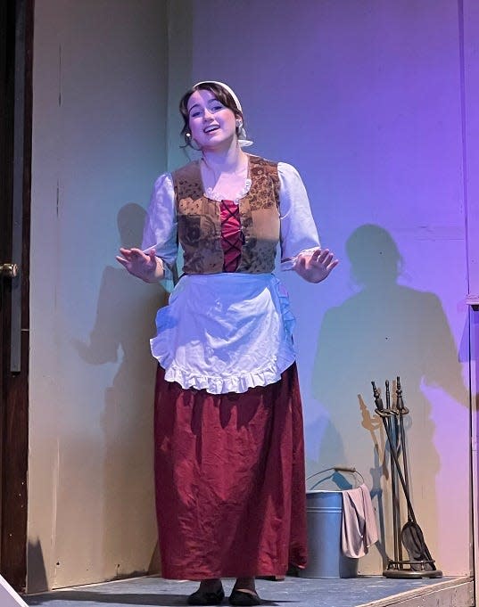 Katie Menster as Cinderella sings "In My Own Little Corner" during a rehearsal for "Cinderella." The musical will be preformed by GHS students May 6 at 7 p.m. and May 7 at 2 p.m. and 7 p.m. in the Granville High School Performing Arts Center.