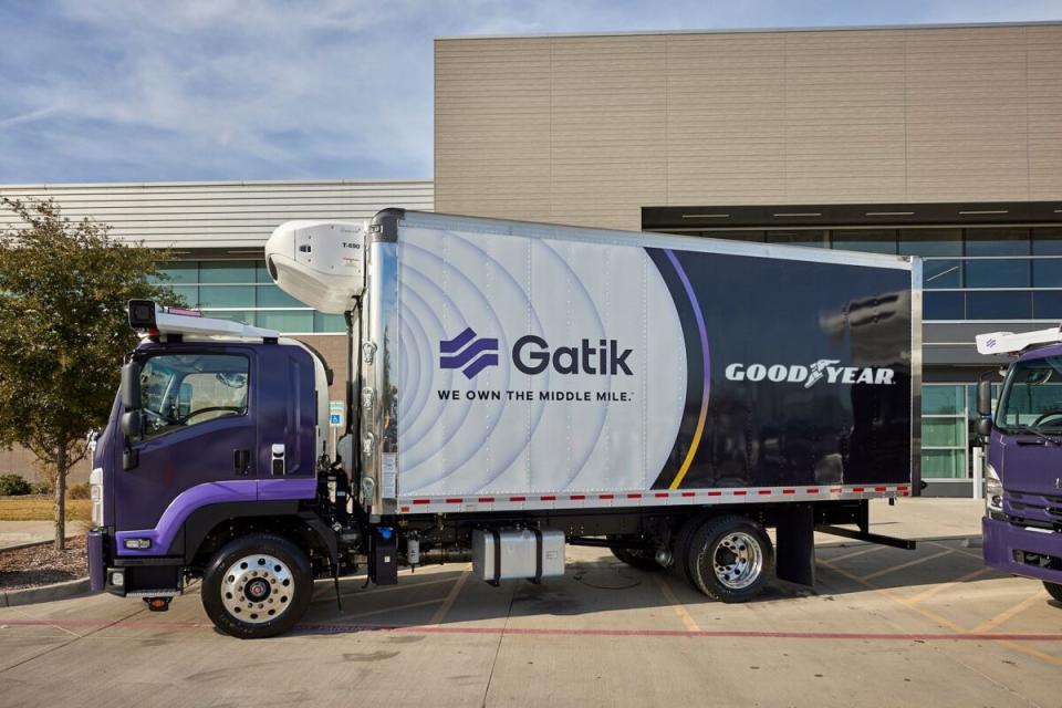 Gatik and Goodyear are advancing intelligent tire technology for autonomous trucks. (Photo: Gatik)