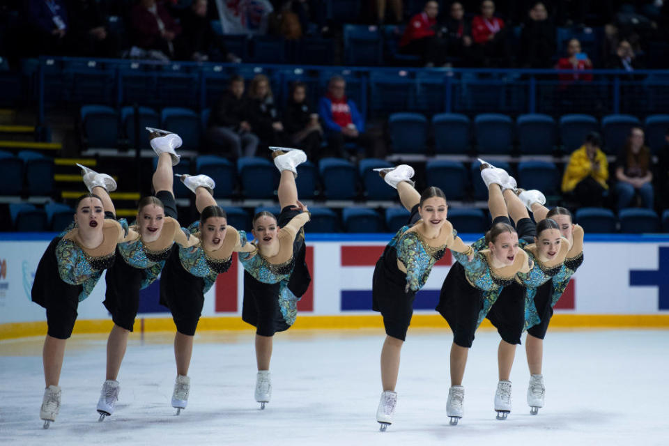 BRB, going down a YouTube rabbit hole of synchronized skating routines.What is it: Teams perform ice skating routines in unison. The sport was originally called 