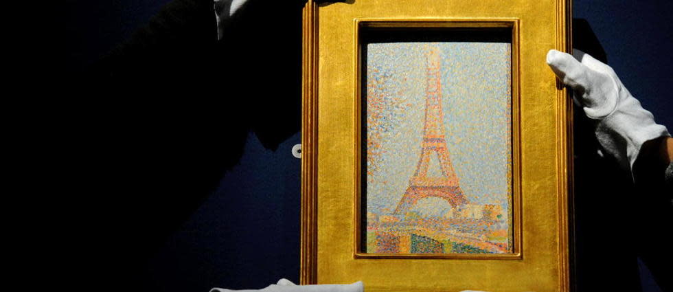 « La Tour Eiffel », de Georges Seurat, au Schirn Art Hall de Francfort (Allemagne).
