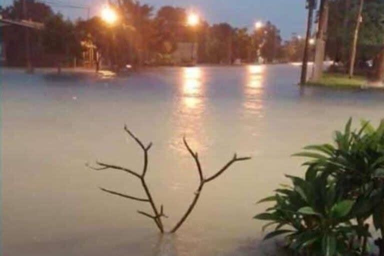 Las calles de Merlo, bajo el agua