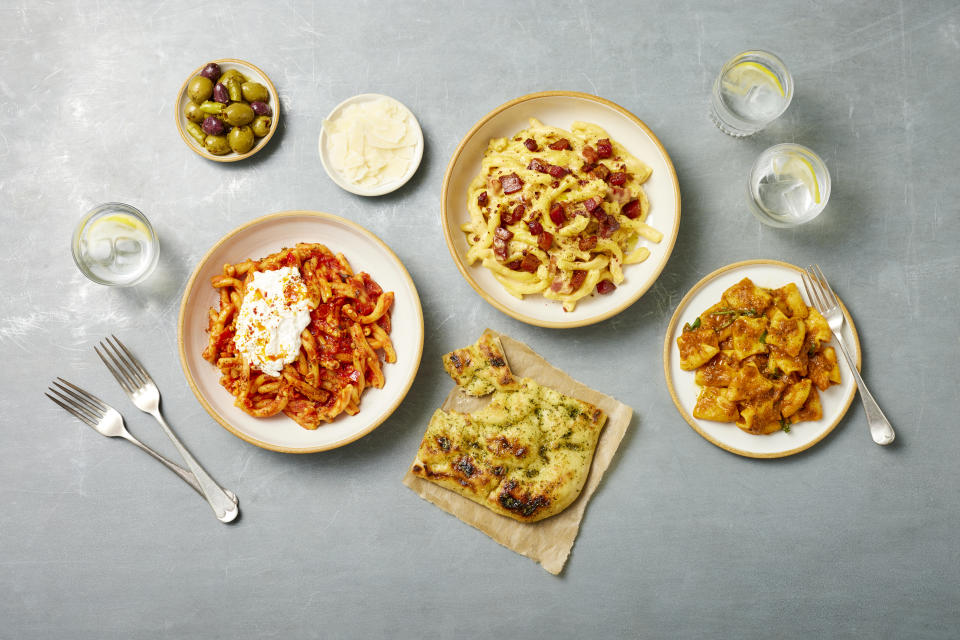 A selection of the dishes on offer (Taster/Jamie Oliver/PA)