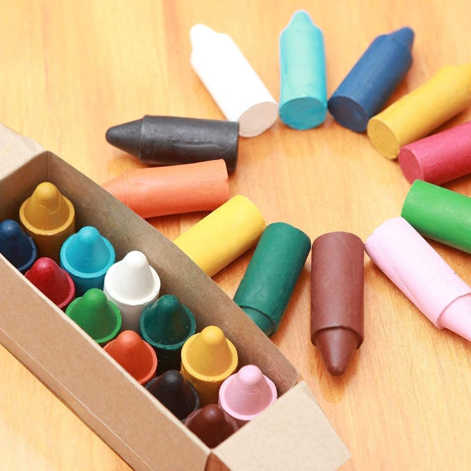These durable and sustainable crayons are nearly unbreakable and even come with a money-back guarantee. You better bee-lieve it!<br /><br /><strong>Promising review:</strong> "So I bought these worried about my 2-year-old potentially eating a crayon and having that toxic kind of stuff in her system. But, I really should have been more worried about my dogs eating crayons which so far they've snagged one and a half of these babies with no health problems for them after, so I'd say that's a major win. <strong>What's also fantastic about these crayons is that they are the perfect size for little hands. My daughter just loves to color with them and they color as smooth as Crayola and they're not all plastic and waxy like the crayons you get at the dollar store.</strong> So I'd definitely recommend these to anyone with a toddler, just watch for sneaky dogs. They'll gobble them up." &mdash; <a href="https://amzn.to/3axFG4c" target="_blank" rel="noopener noreferrer">Cassandra S.</a>﻿<br /><strong><br />Get it from Amazon for <a href="https://amzn.to/3axFG4c" target="_blank" rel="noopener noreferrer">$22.95</a>.</strong>