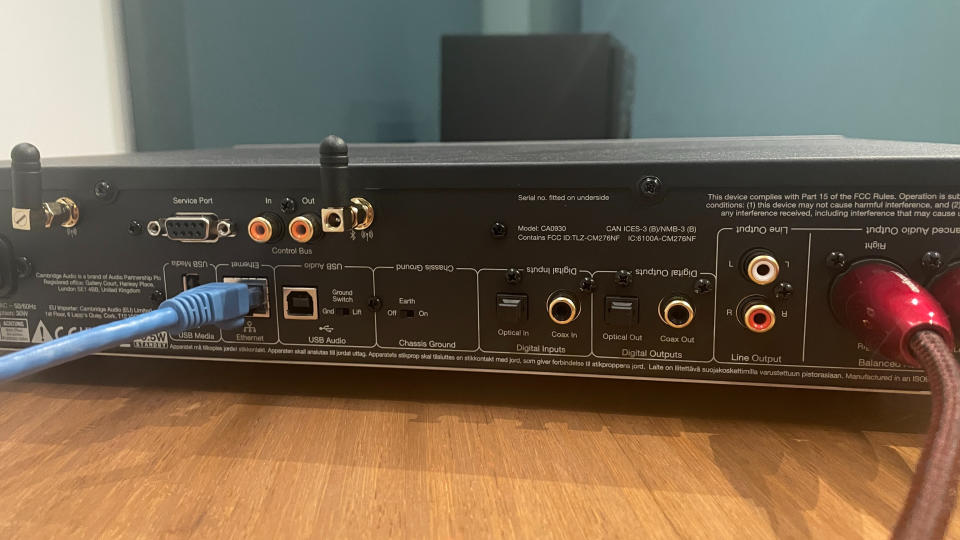 Cambridge Audio CXN100 back panel connections