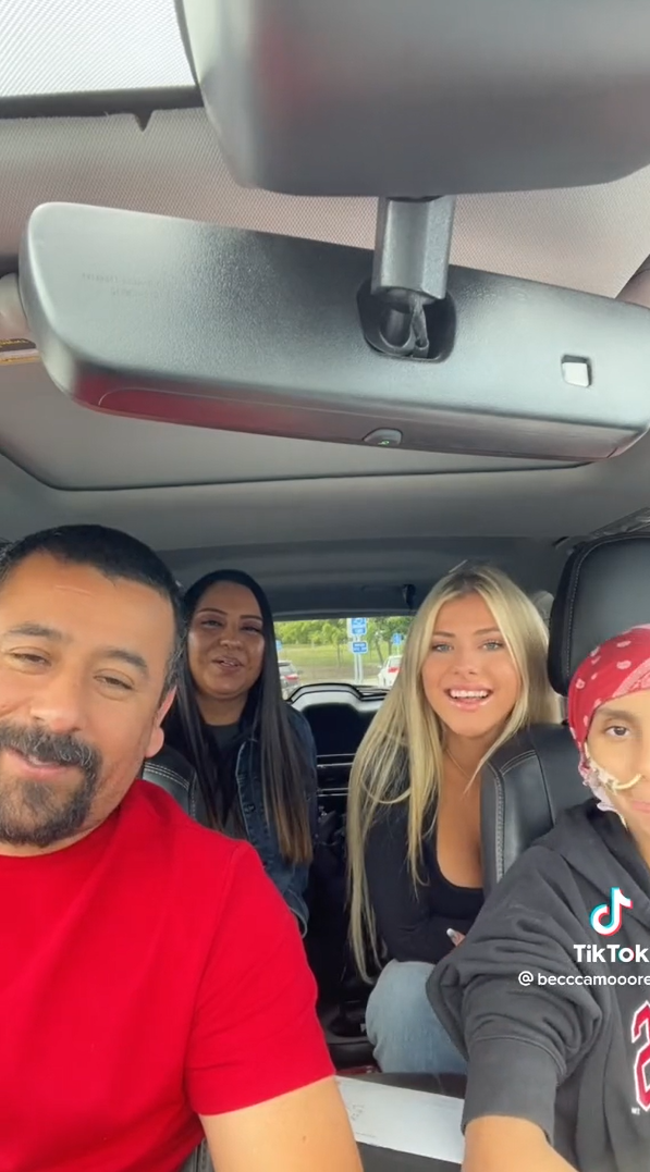 Becca Moore, Raul Torres and his family. Moore was in California when someone stole her keys, credit card and phone. An Uber driver helped her and she raised over $230,000 for his family.