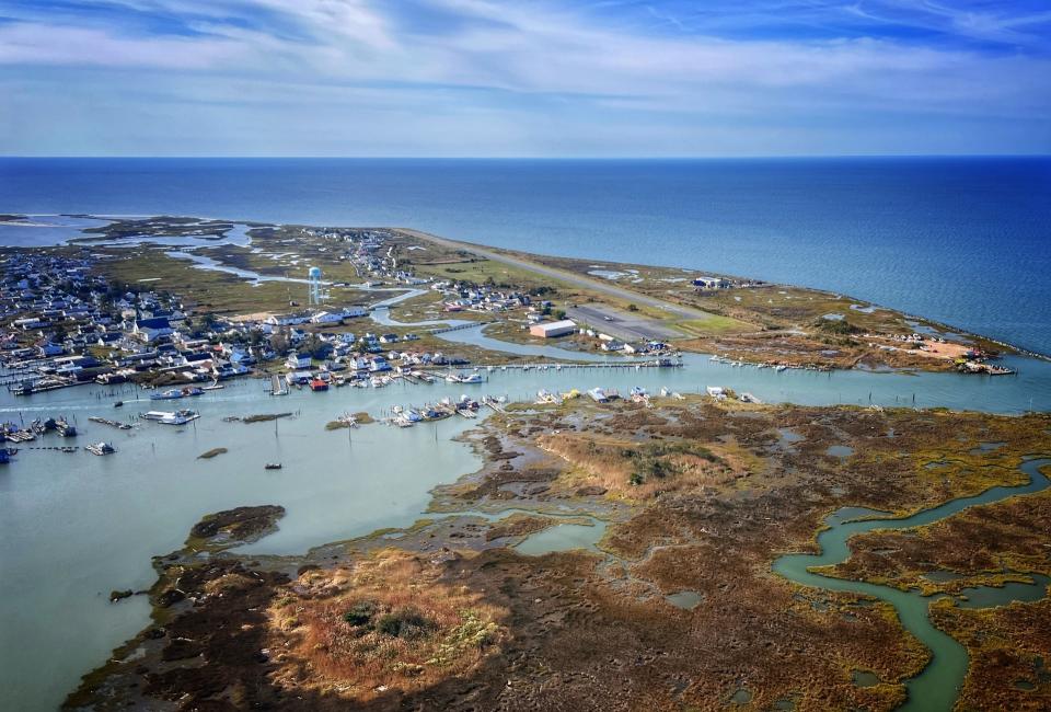 Aerial view of Tangier Island (WAVY Photo/Tom Schaad)