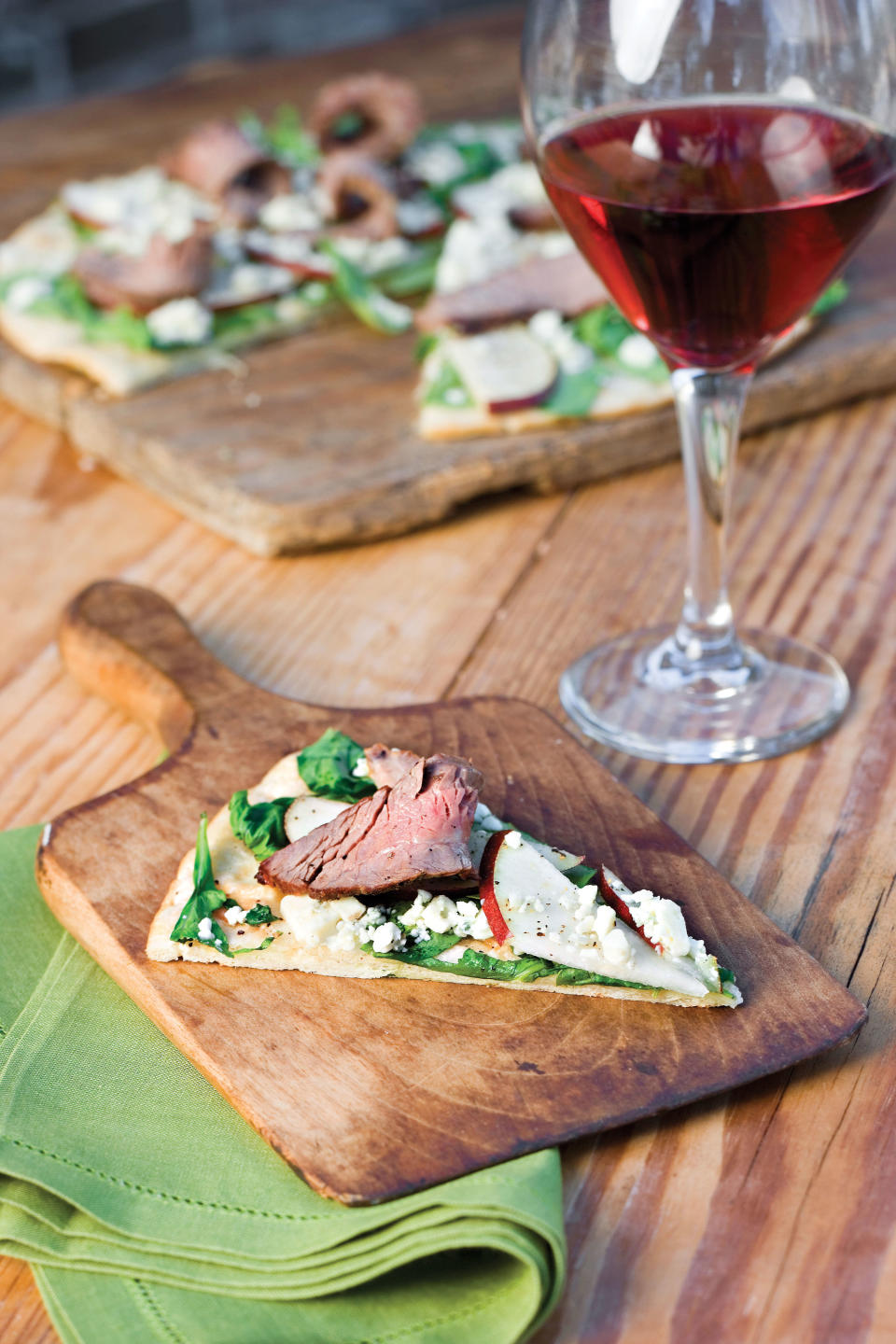 Grilled Pizza With Steak, Pear, And Arugula