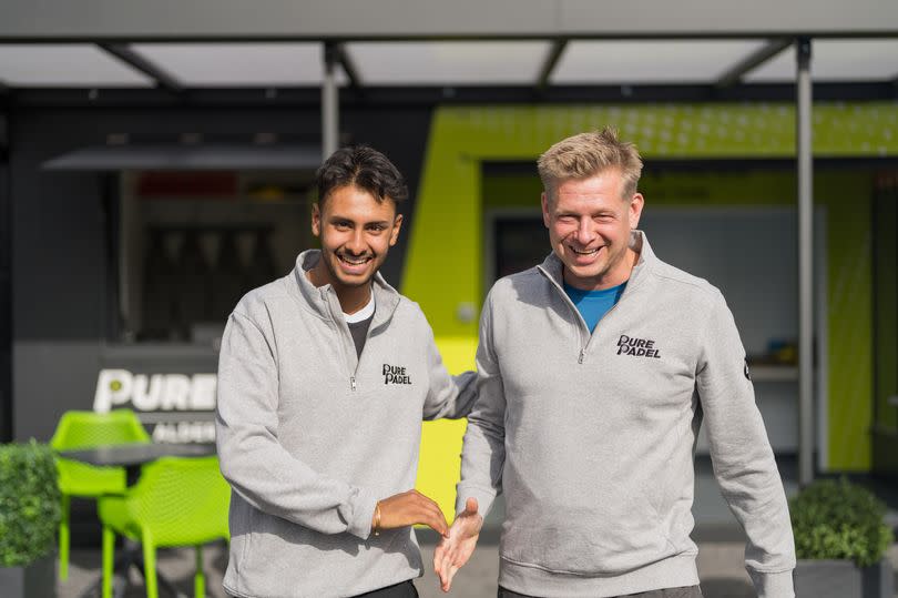 Pure Padel's Sammy Arora and business partner Fraser Higson