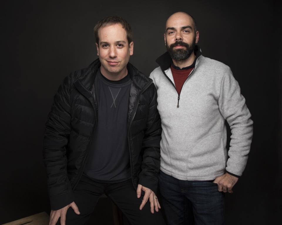 Directors Kief Davidson, left, and Pedro Kos pose for a portrait to promote the film, "Bending the Arc", at the Music Lodge during the Sundance Film Festival on Sunday, Jan. 22, 2017, in Park City, Utah. (Photo by Taylor Jewell/Invision/AP)