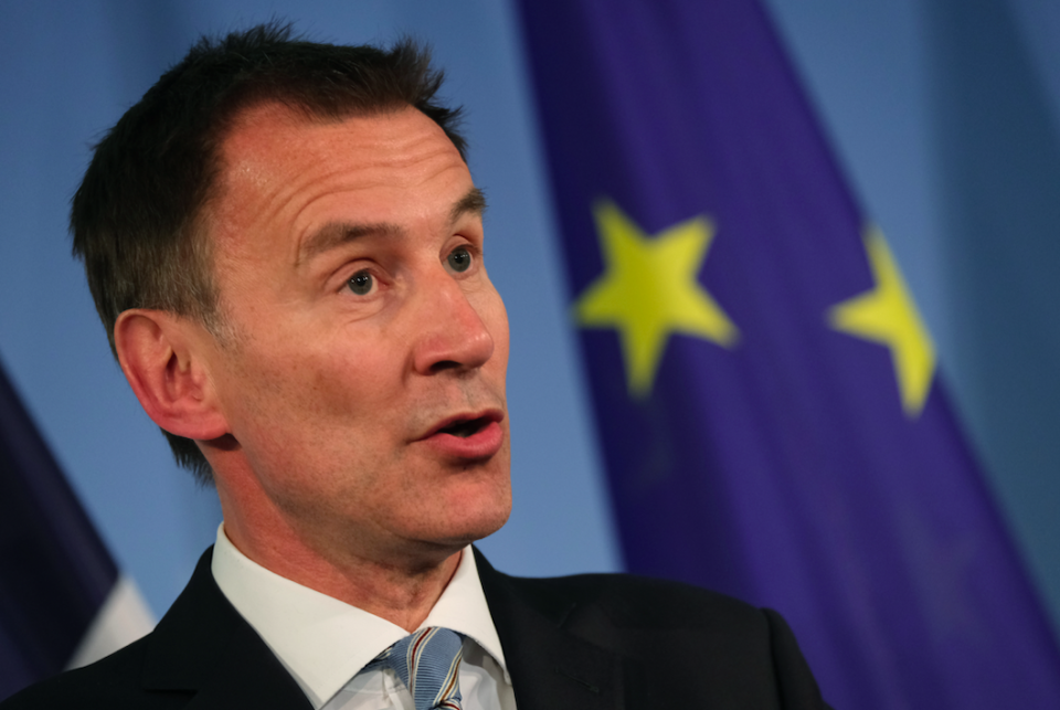 <em>Jeremy Hunt believes the Tories would have a ‘catastrophic’ election if they do not deliver Brexit (Getty)</em>