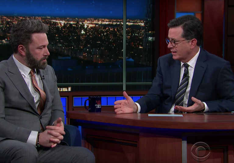 Ben Affleck challenged directly over alleged sexual assault during Colbert interview