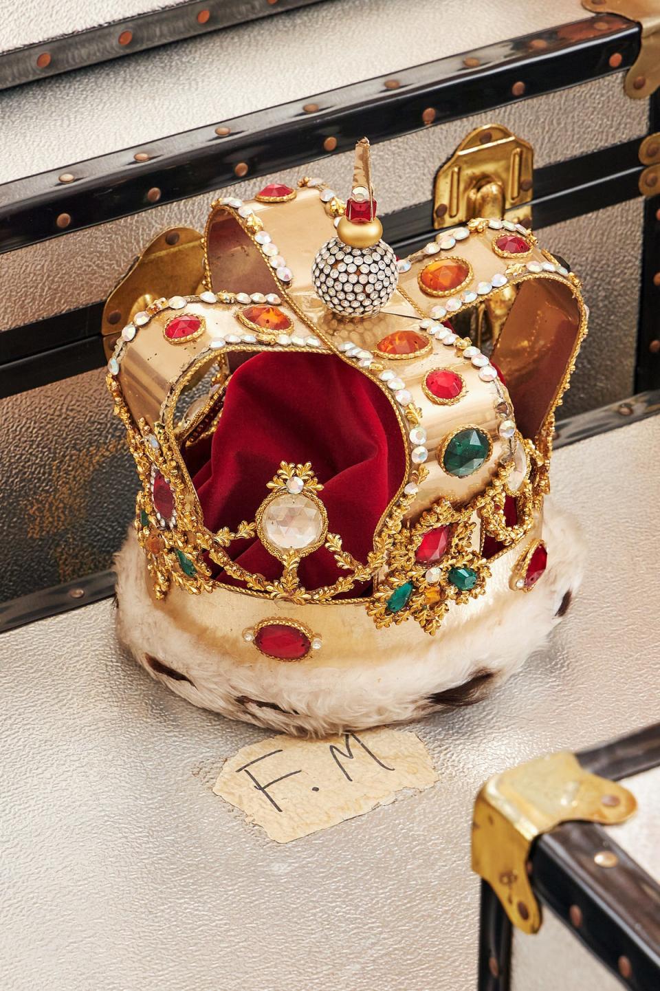 A crown replica of St Edward’s Crown worn by King Charles at the Coronation (estimate £60,000-80,000) (Barney Hindle)