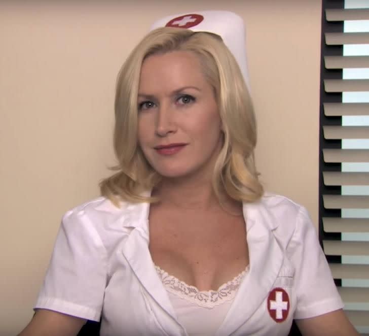 10) Angela Martin as a Nurse