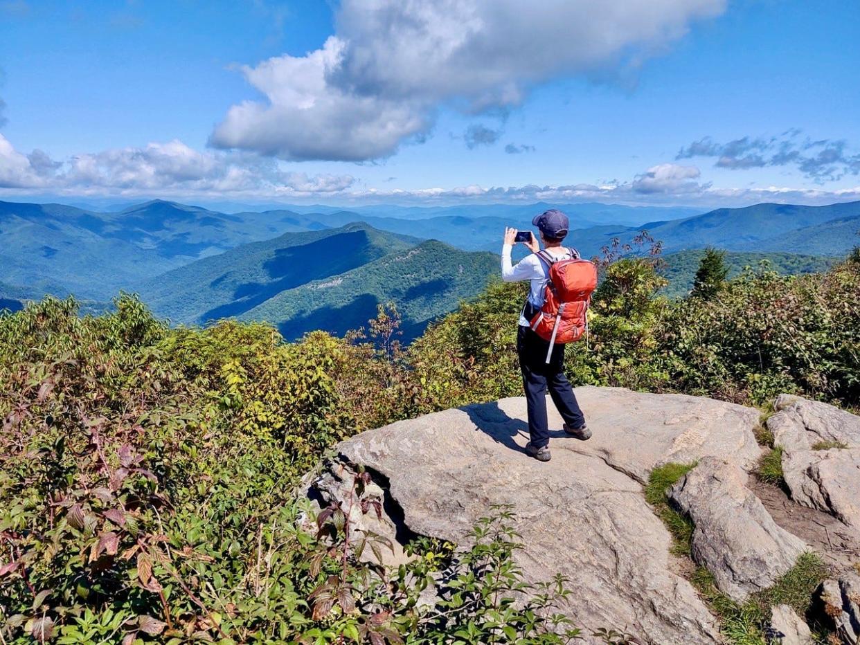 Leslie Ann Keller, of Asheville, seen here on Sam Knob in the Pisgah National Forest, grew up hiking the mountains of Western North Carolina.