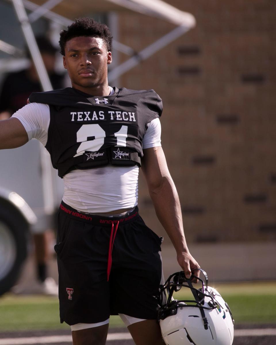 Defensive back Cameron Watts (21) announced Friday he'll have his name entered into the NCAA transfer portal when it opens on Tuesday. Watts played in 29 games for the Red Raiders over the past four seasons and has the Covid-bonus year of eligibility left.