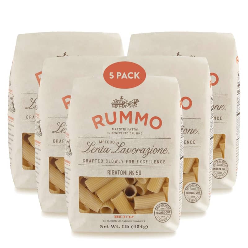 Rummo Italian Pasta Rigatoni, 5-Pack