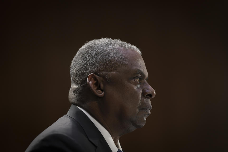 Defense Secretary Lloyd Austin testifies before the Senate Appropriations Committee on May 16, 2023. (Win McNamee/Getty Images)