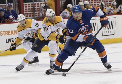 The young star for the Isles is an enticing buy-low candidate after a week of action. (AP Photo/Mary Altaffer)