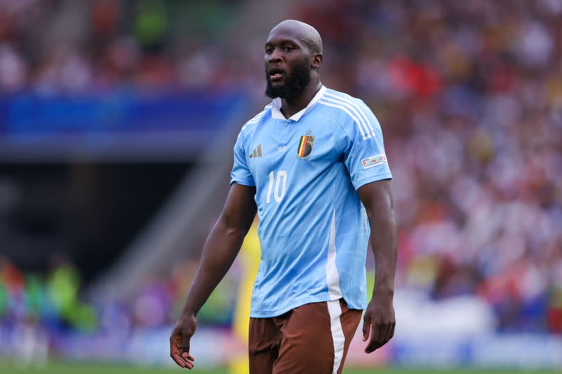 Romelu Lukaku  of Belgium during the UEFA EURO 2024 group stage match between Ukraine and Belgium at Stuttgart Arena on June 26, 2024 in Stuttgart, Germany.