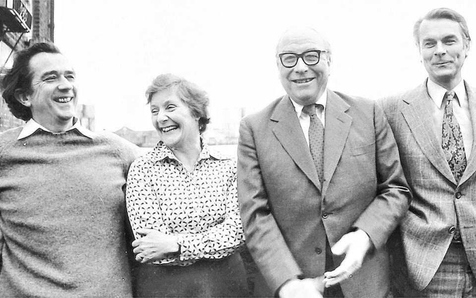 The Gang of Four who founded the Social Democratic Party in 1981. From the left: Bill Rodgers, Shirley Williams, Roy Jenkins and David Owen