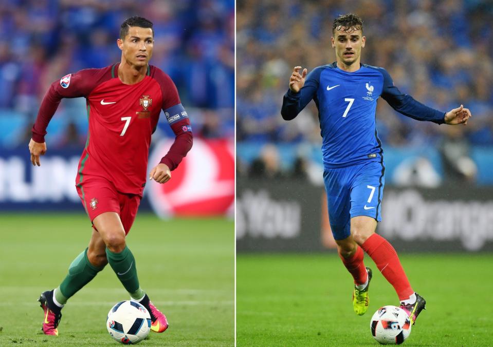 Cristiano Ronaldo and Antoine Griezmann