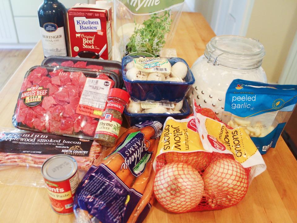 ingredients for julia child's beef bourguignon